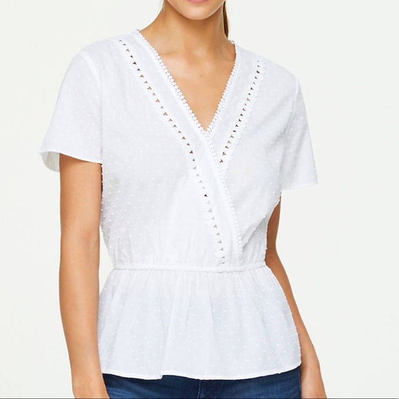 LOFT Tops - Loft blue top with peplum bottom